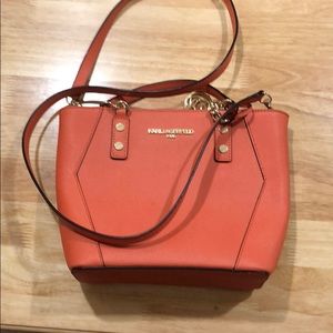 Karl Lagerfeld coral purse